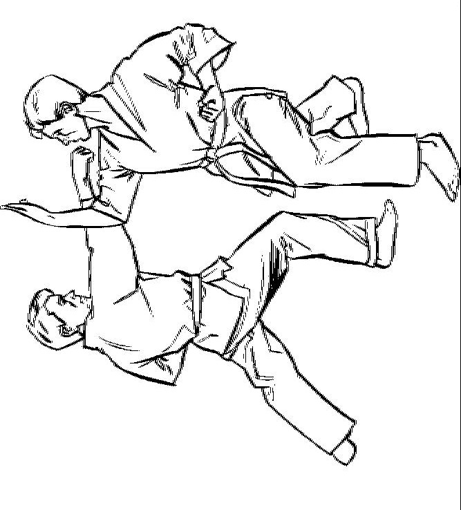 Plansa de colorat cu Karate 6 7